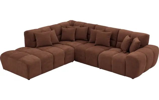 Goossens excellent hoekbank kubus bruin stof - 8252726-gespiegeld-05