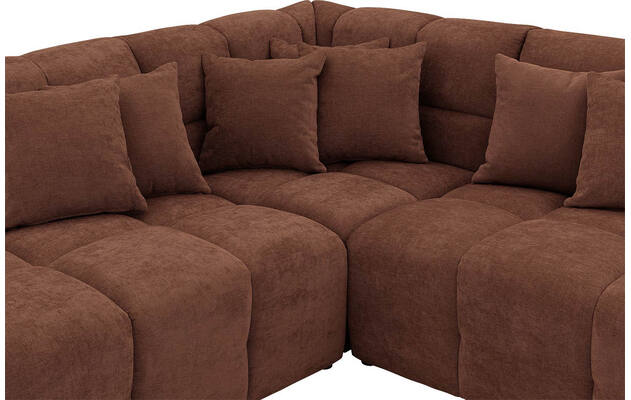 Goossens excellent hoekbank kubus bruin stof - 8252726-gespiegeld-06