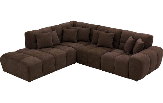 Goossens excellent hoekbank kubus bruin stof - 8252727-gespiegeld-05