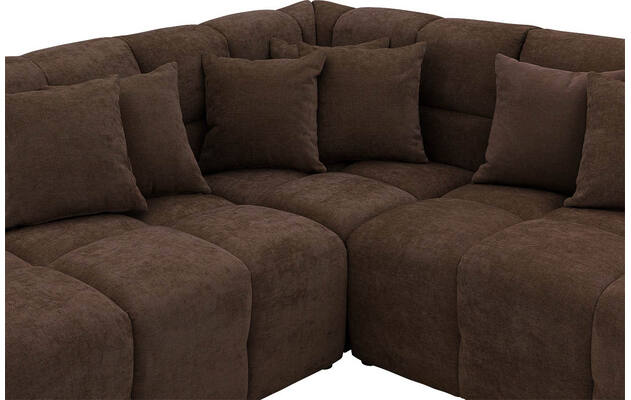 Goossens excellent hoekbank kubus bruin stof - 8252727-gespiegeld-06