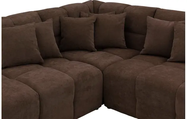 Goossens excellent hoekbank kubus bruin stof - 8252727-gespiegeld-06
