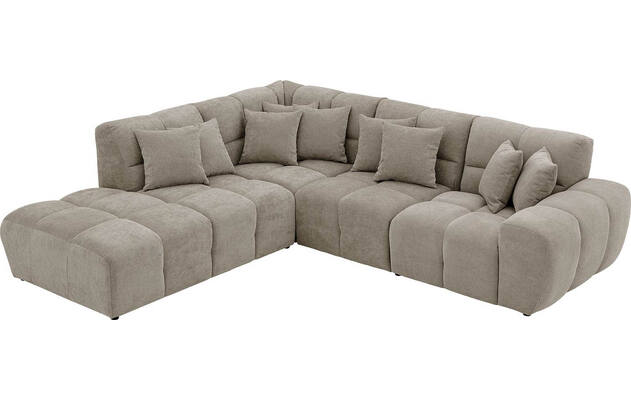 Goossens excellent hoekbank kubus bruin stof - 8252729-gespiegeld-05