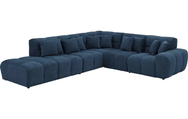 Goossens excellent hoekbank kubus blauw stof - 8252749-gespiegeld-03