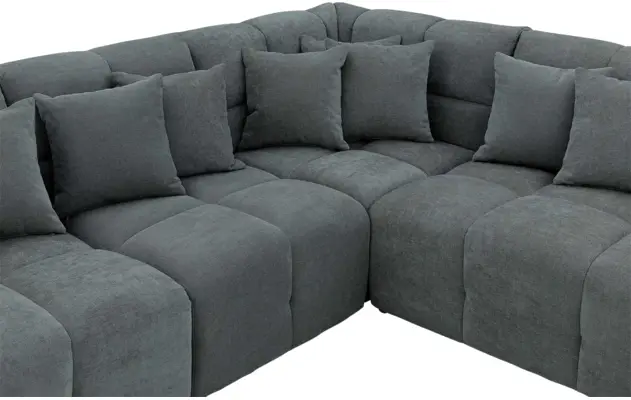 Goossens excellent hoekbank kubus groen stof - 8252750-gespiegeld-06