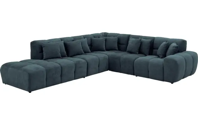 Goossens excellent hoekbank kubus blauw stof - 8252751-gespiegeld-03