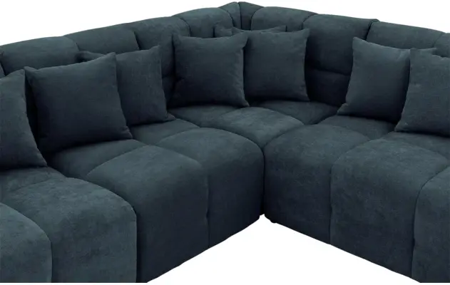 Goossens excellent hoekbank kubus blauw stof - 8252751-gespiegeld-06