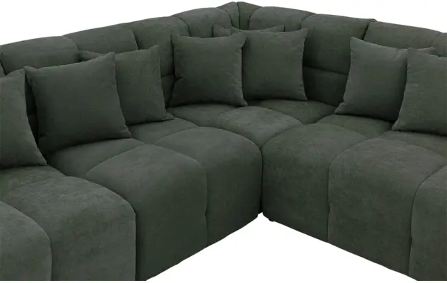 Goossens excellent hoekbank kubus groen stof - 8252752-gespiegeld-06
