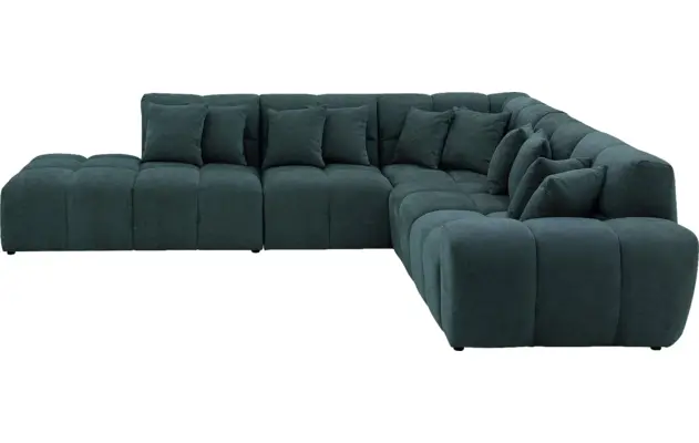 Goossens excellent hoekbank kubus groen stof - 8252753-gespiegeld-04
