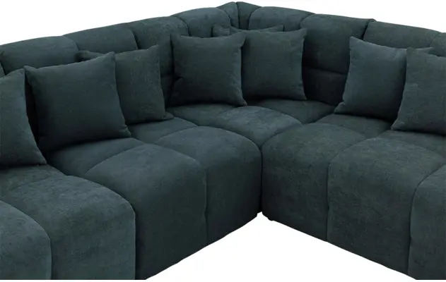 Goossens excellent hoekbank kubus groen stof - 8252753-gespiegeld-06