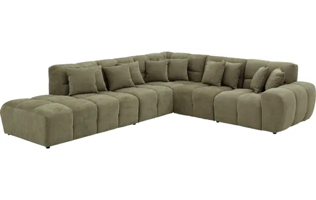 Goossens excellent hoekbank kubus groen stof - 8252755-gespiegeld-03