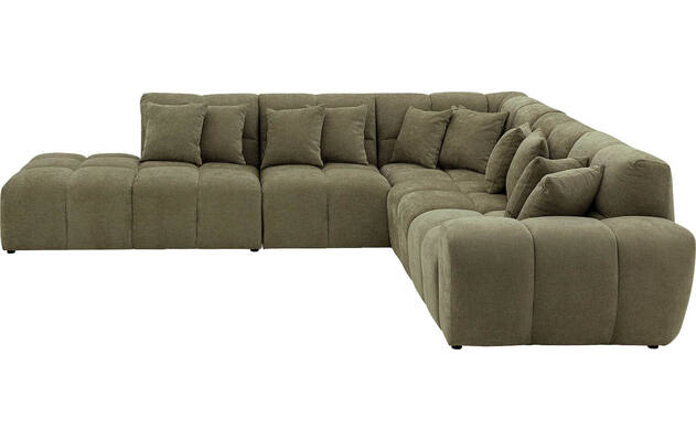 Goossens excellent hoekbank kubus groen stof - 8252755-gespiegeld-04