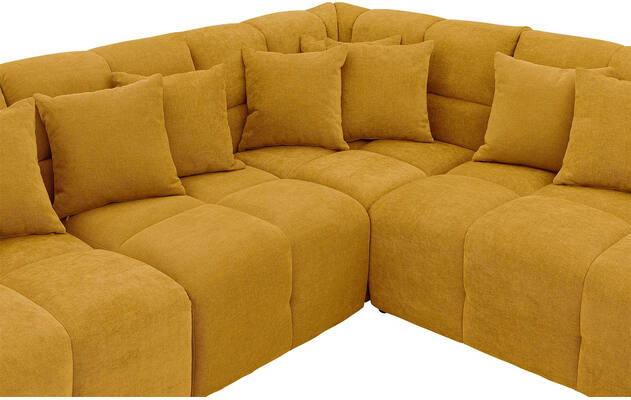Goossens excellent hoekbank kubus geel stof - 8252756-gespiegeld-06