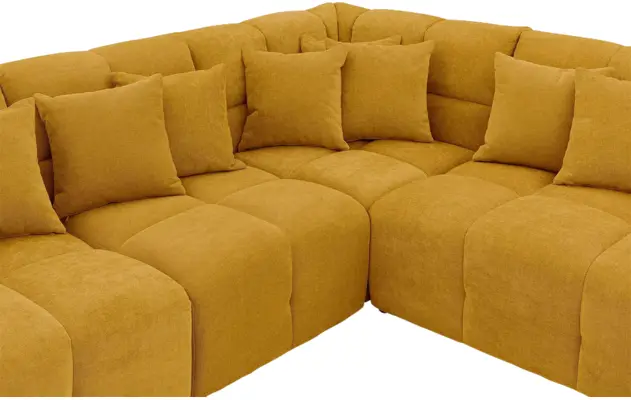 Goossens excellent hoekbank kubus geel stof - 8252756-gespiegeld-06