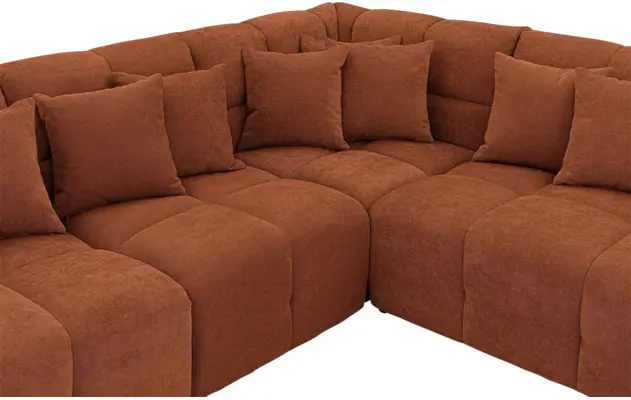Goossens excellent hoekbank kubus bruin stof - 8252757-gespiegeld-06