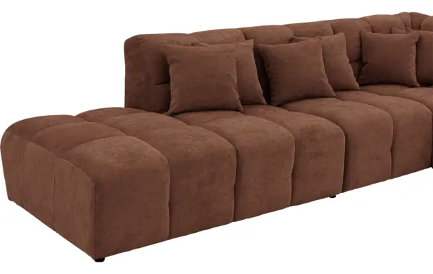Goossens excellent hoekbank kubus bruin stof - 8252758-gespiegeld-07