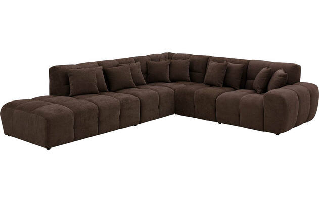 Goossens excellent hoekbank kubus bruin stof - 8252759-gespiegeld-03