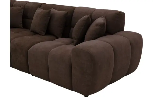 Goossens excellent hoekbank kubus bruin stof - 8252759-gespiegeld-05