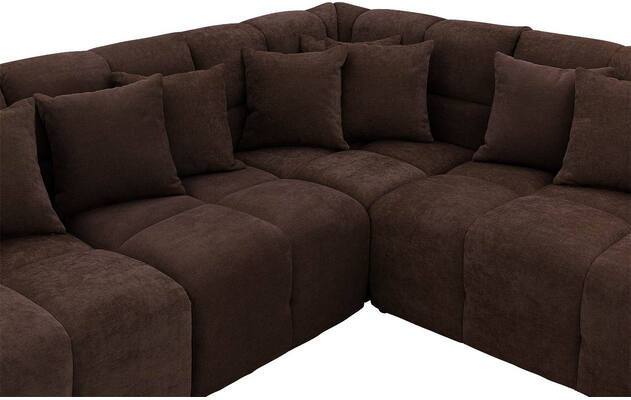 Goossens excellent hoekbank kubus bruin stof - 8252759-gespiegeld-06