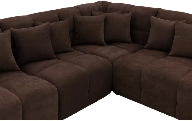 Goossens excellent hoekbank kubus bruin stof - 8252759-gespiegeld-06