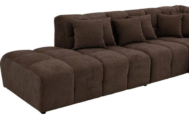 Goossens excellent hoekbank kubus bruin stof - 8252759-gespiegeld-07