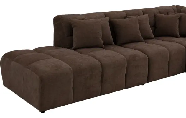 Goossens excellent hoekbank kubus bruin stof - 8252759-gespiegeld-07