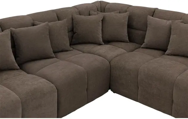 Goossens excellent hoekbank kubus bruin stof - 8252760-gespiegeld-06