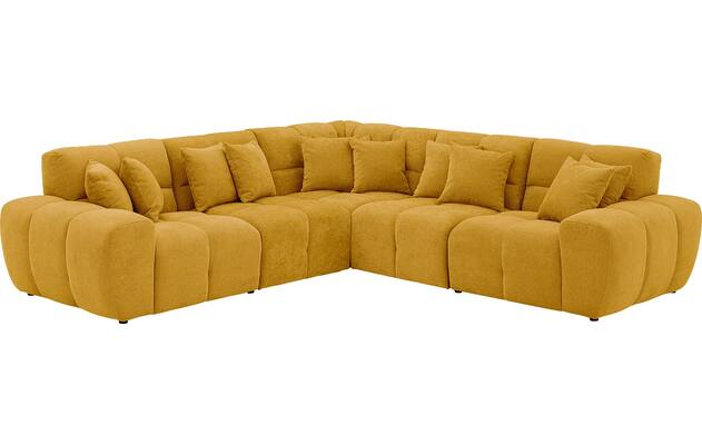 Goossens excellent hoekbank kubus geel stof - 8252772-goossens-excellent-kubus-bank-stof-geel-02