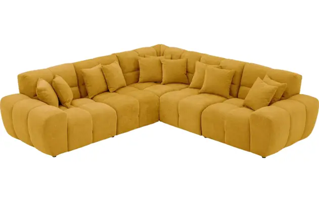 Goossens excellent hoekbank kubus geel stof - 8252772-goossens-excellent-kubus-bank-stof-geel-04