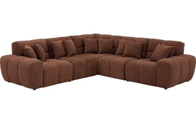 Goossens excellent hoekbank kubus bruin stof - 8252774-goossens-excellent-kubus-bank-stof-bruin-02