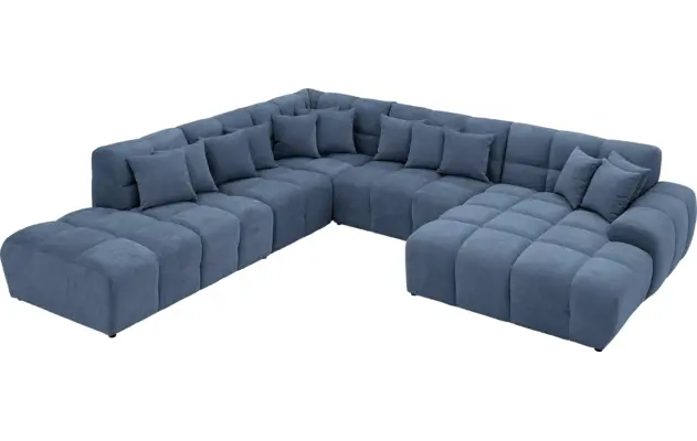 Goossens excellent u bank kubus blauw stof - 8252780-gespiegeld-05