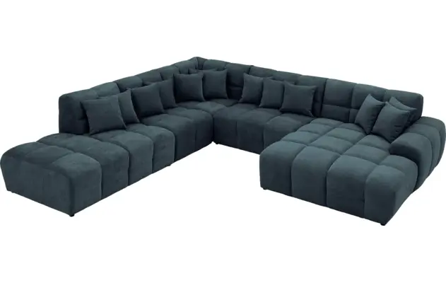 Goossens excellent u bank kubus blauw stof - 8252783-gespiegeld-05