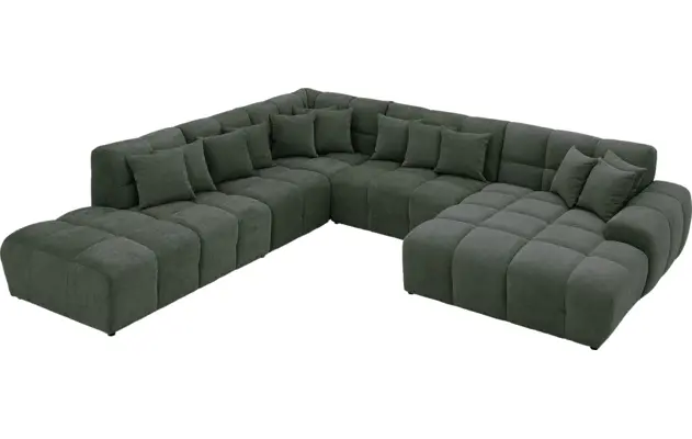 Goossens excellent u bank kubus groen stof - 8252784-gespiegeld-05