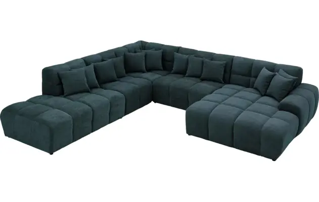 Goossens excellent u bank kubus groen stof - 8252785-gespiegeld-05