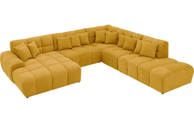 Goossens excellent u bank kubus geel stof - 8252788-goossens-excellent-kubus-bank-stof-geel-04