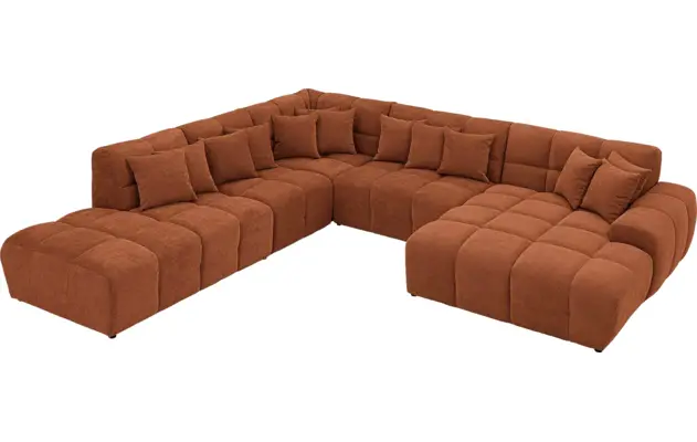 Goossens excellent u bank kubus bruin stof - 8252789-gespiegeld-05