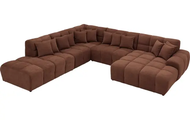 Goossens excellent u bank kubus bruin stof - 8252790-gespiegeld-05