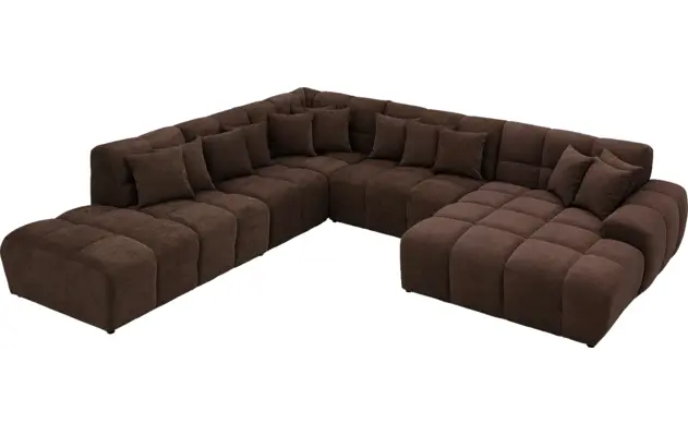 Goossens excellent u bank kubus bruin stof - 8252791-gespiegeld-05