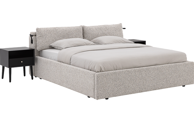 Goossens bedframe misty storage beige stof - 8252832-goossens-misty-storage-bedframe-stof-01