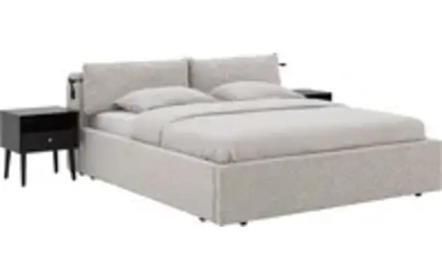 Goossens bedframe misty storage beige stof - 8252832-goossens-misty-storage-bedframe-stof-01