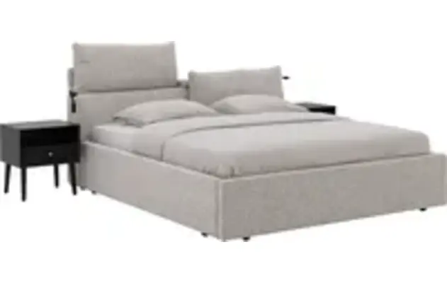 Goossens bedframe misty storage beige stof - 8252832-goossens-misty-storage-bedframe-stof-02