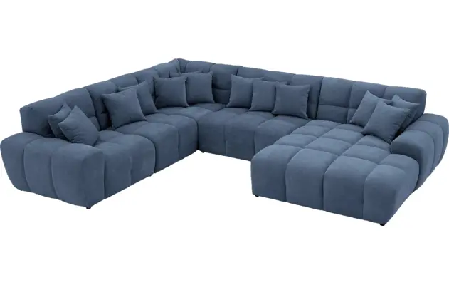 Goossens excellent u bank kubus blauw stof - 8252834-gespiegeld-05