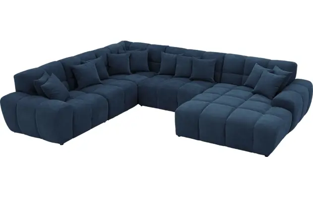 Goossens excellent u bank kubus blauw stof - 8252835-gespiegeld-05