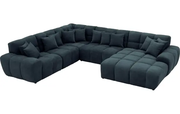 Goossens excellent u bank kubus blauw stof - 8252837-gespiegeld-05