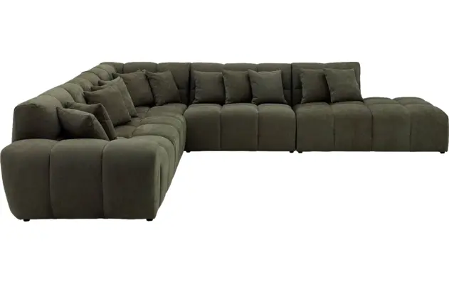 Goossens excellent hoekbank kubus groen stof - 8252878-goossens-excellent-kubus-bank-stof-groen-05