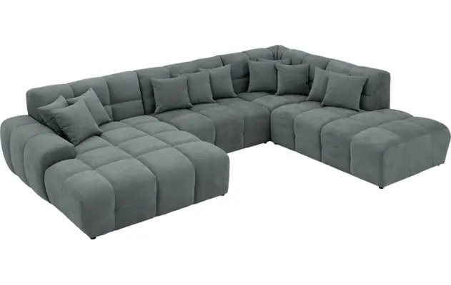 Goossens excellent u bank kubus groen stof - 8252890-goossens-excellent-kubus-bank-stof-groen-06