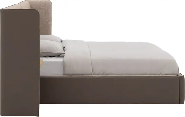Goossens gestoffeerd bedframe burano storage bruin kunstleer - 8252935-goossens-burano-storage-bedframe-kunstleer-05
