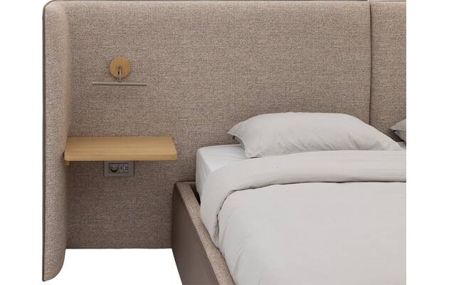 Goossens gestoffeerd bedframe burano storage bruin kunstleer - 8252935-goossens-burano-storage-bedframe-kunstleer-06