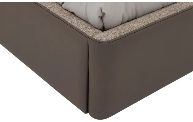 Goossens gestoffeerd bedframe burano storage bruin kunstleer - 8252935-goossens-burano-storage-bedframe-kunstleer-09