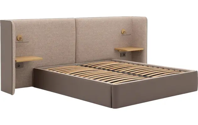 Goossens gestoffeerd bedframe burano storage bruin kunstleer - 8252935-goossens-burano-storage-bedframe-kunstleer-15