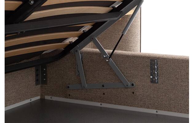 Goossens gestoffeerd bedframe burano storage bruin kunstleer - 8252935-goossens-burano-storage-bedframe-kunstleer-18